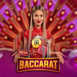 Mega Baccarat by Pragmatic Play, showcased at carlospinonline.com – game logo